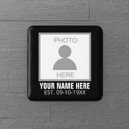 Your Photo Here Name and Age Button