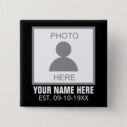 Your Photo Here Name and Age Button