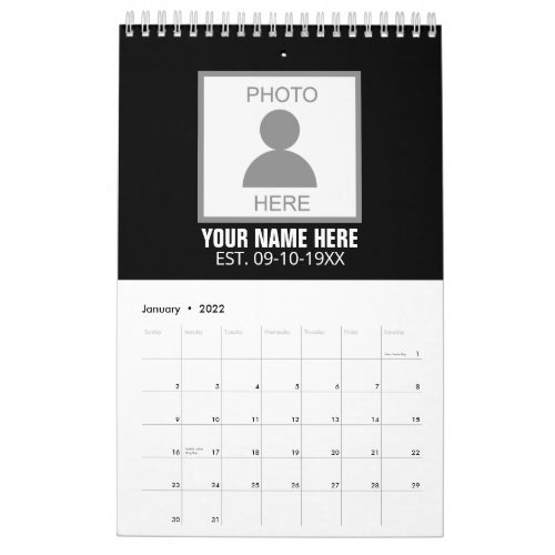 Your Photo Here Name and Age Calendar