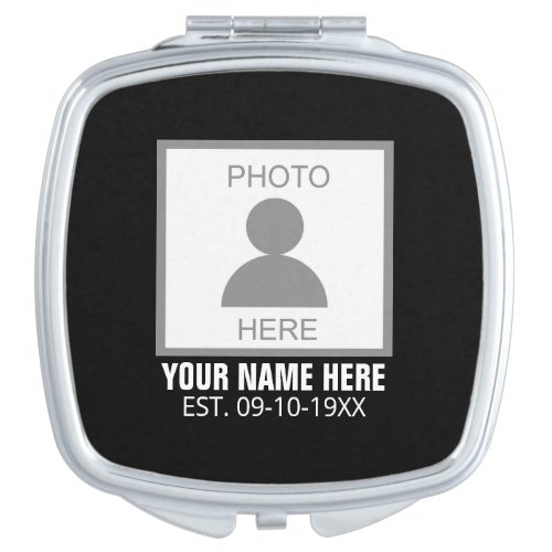 Your Photo Here Name and Age Compact Mirror