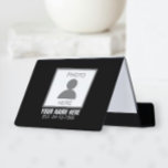 Your Photo Here Name and Age Desk Business Card Holder