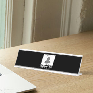 Your Photo Here Name and Age Desk Name Plate