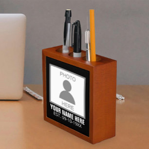 Your Photo Here Name and Age Desk Organizer