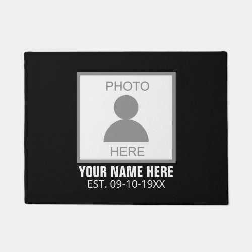 Your Photo Here Name and Age Doormat
