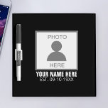 Your Photo Here Name and Age Dry Erase Board