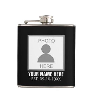 Your Photo Here Name and Age Flask