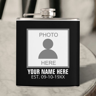 Your Photo Here Name and Age Flask