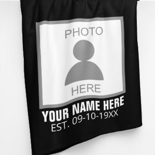 Your Photo Here Name and Age Fleece Blanket