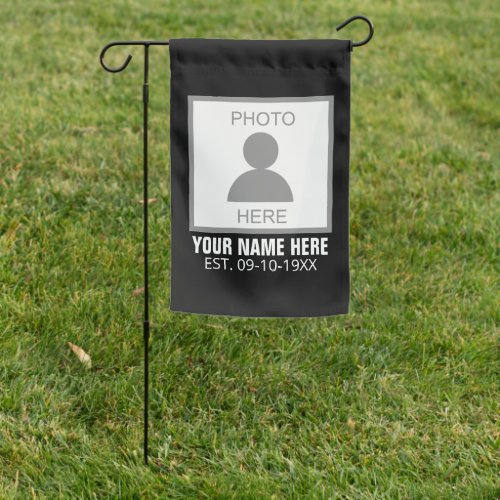 Your Photo Here Name and Age Garden Flag