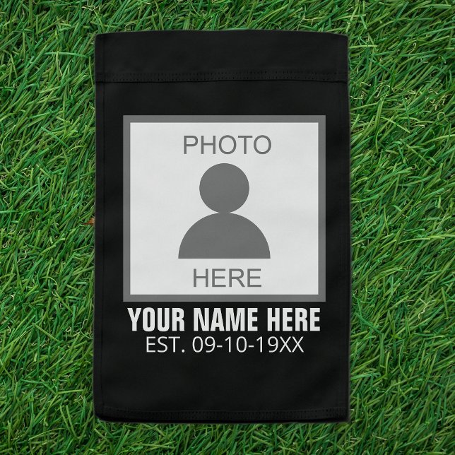 Your Photo Here Name and Age Garden Flag (Creator Uploaded)
