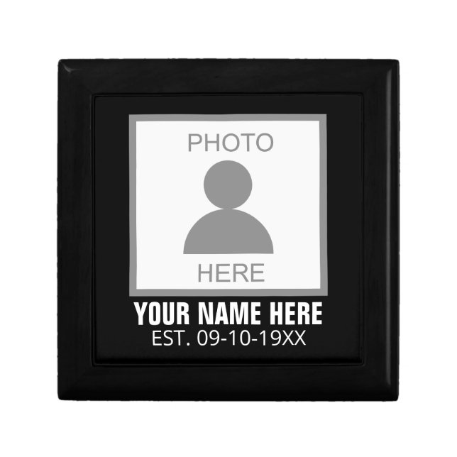 Your Photo Here Name and Age Gift Box (Front)