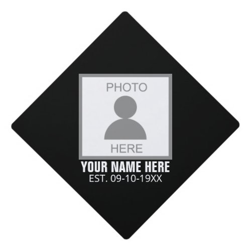 Your Photo Here Name and Age Graduation Cap Topper