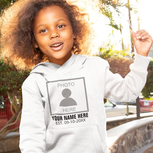 Your Photo Here Name and Age Hoodie