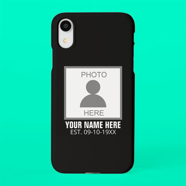 Your Photo Here Name and Age iPhone Case (Creator Uploaded)