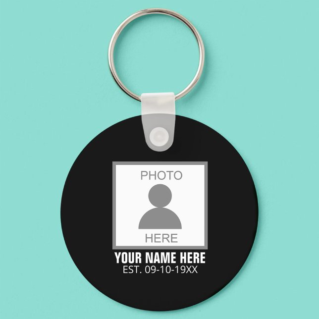 Your Photo Here Name and Age Keychain (Creator Uploaded)