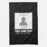 Your Photo Here Name and Age Kitchen Towel