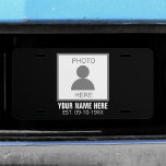 Your Photo Here Name and Age License Plate