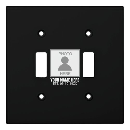 Your Photo Here Name and Age Light Switch Cover