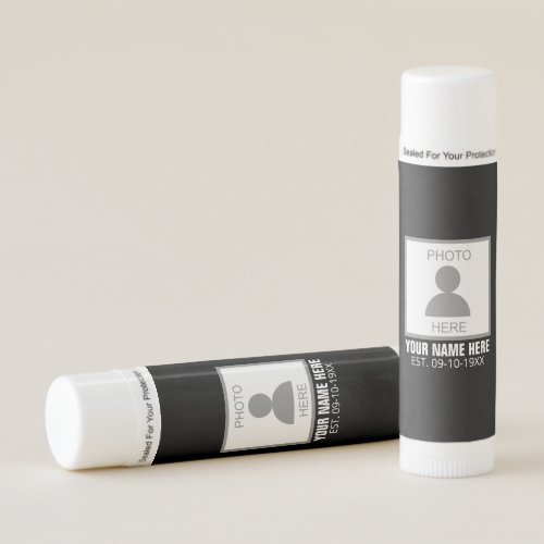 Your Photo Here Name and Age Lip Balm