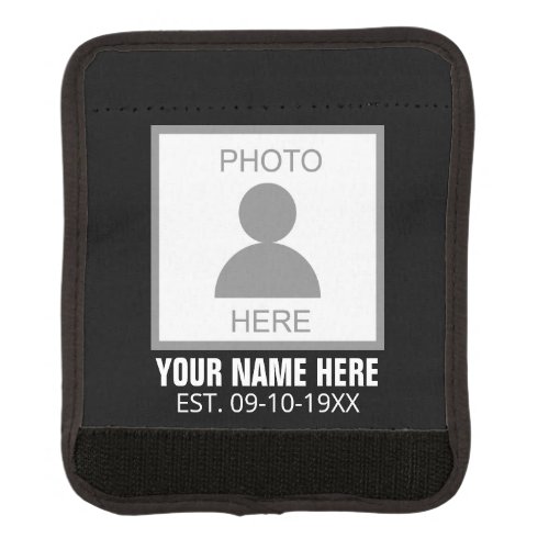 Your Photo Here Name and Age Luggage Handle Wrap