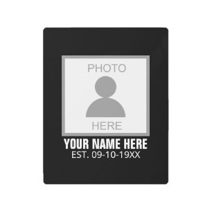 Your Photo Here Name and Age Metal Print