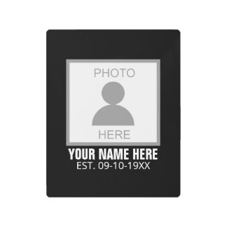 Your Photo Here Name and Age Metal Print