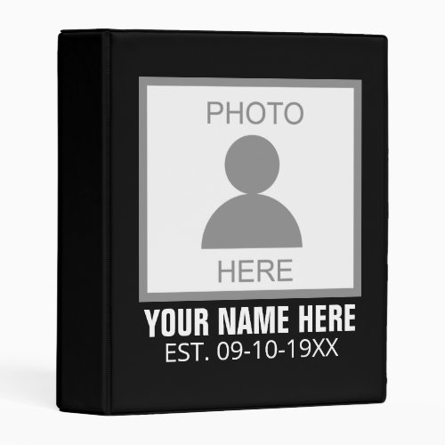Your Photo Here Name and Age Mini Binder
