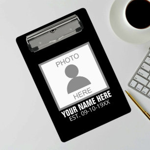Your Photo Here Name and Age Mini Clipboard