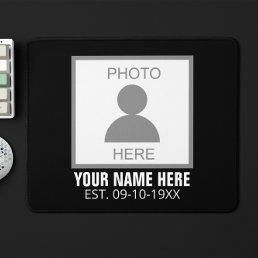 Your Photo Here Name and Age Mouse Pad