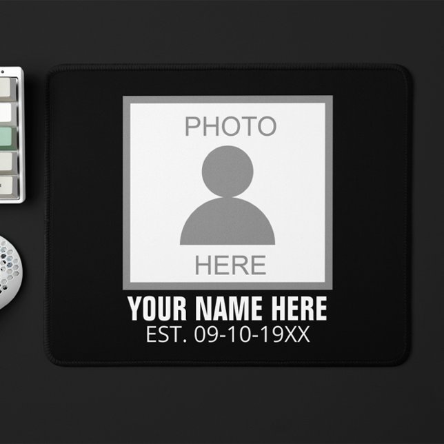 Your Photo Here Name and Age Mouse Pad (Creator Uploaded)