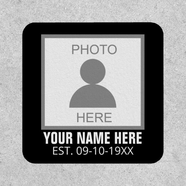 Your Photo Here Name and Age Patch (Front)
