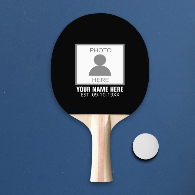 Your Photo Here Name and Age Ping Pong Paddle (Creator Uploaded)