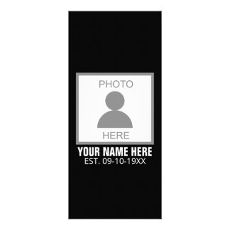 Your Photo Here Name and Age Rack Card