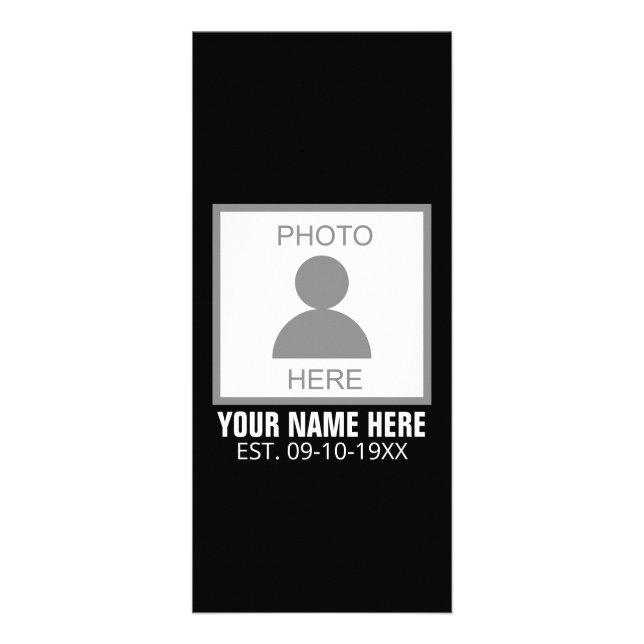 Your Photo Here Name and Age Rack Card (Front)