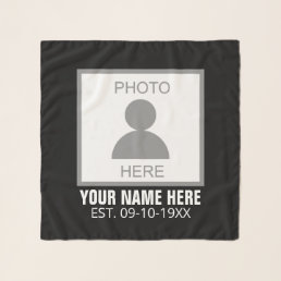 Your Photo Here Name and Age Scarf