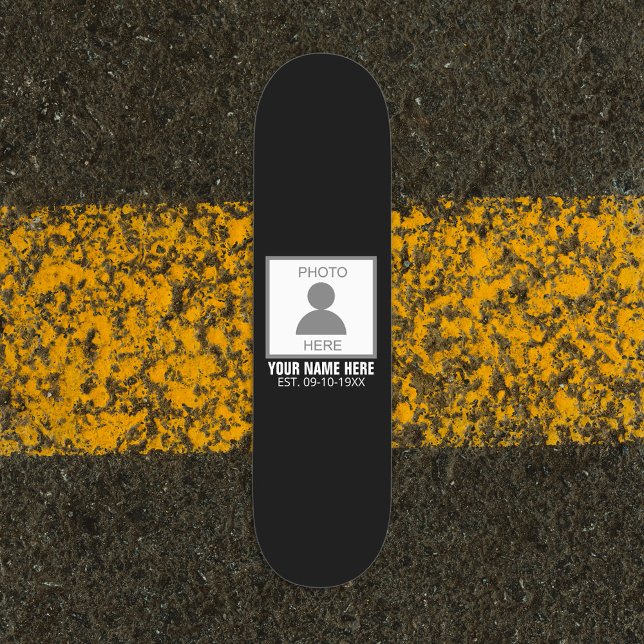 Your Photo Here Name and Age Skateboard (Creator Uploaded)