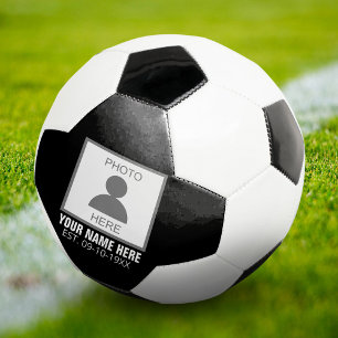 Your Photo Here Name and Age Soccer Ball