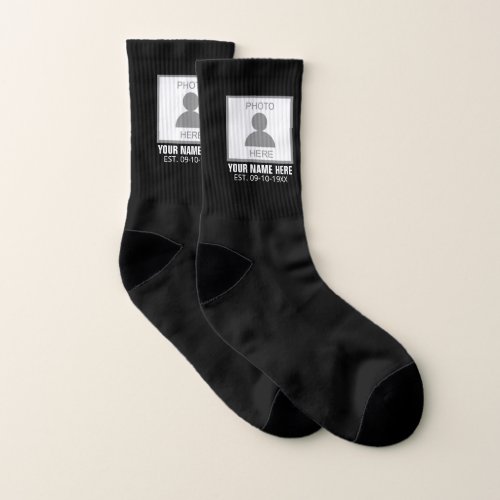 Your Photo Here Name and Age Socks