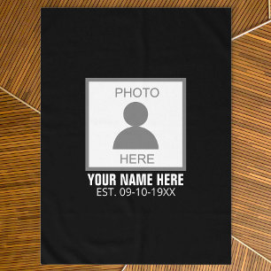 Your Photo Here Name and Age Tablecloth