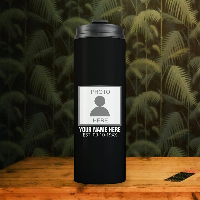 Your Photo Here Name and Age Thermal Tumbler (Creator Uploaded)