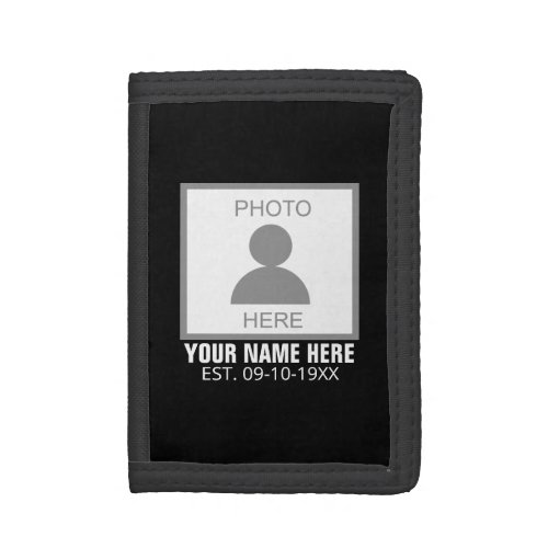 Your Photo Here Name and Age Trifold Wallet