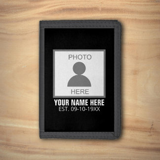 Your Photo Here Name and Age Trifold Wallet