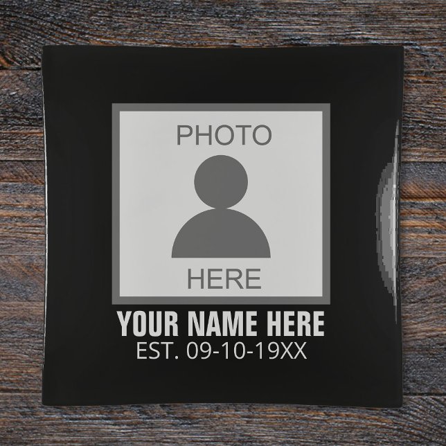 Your Photo Here Name and Age Trinket Tray (Creator Uploaded)
