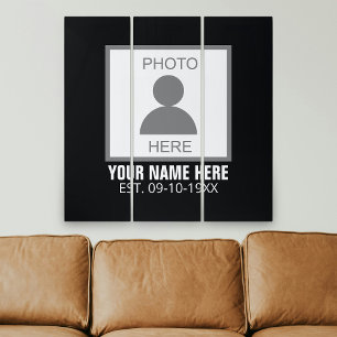 Your Photo Here Name and Age Triptych
