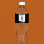 Your Photo Here Name and Age Water Bottle Label