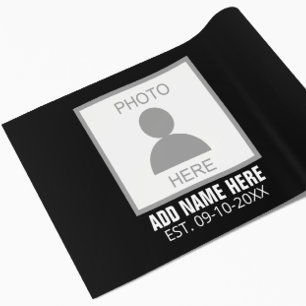 Your Photo Here Name and Age Wrapping Paper