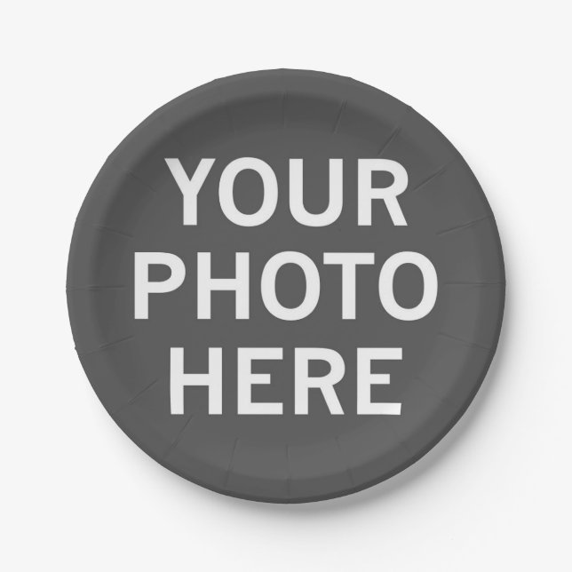 Your Photo Here Paper Plates (Front)