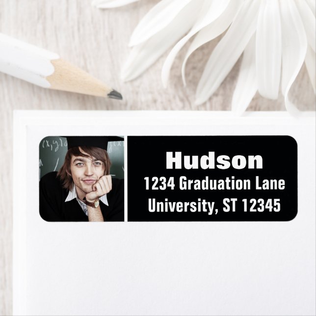Your Photo Here Personalized Graduation Label (Insitu)