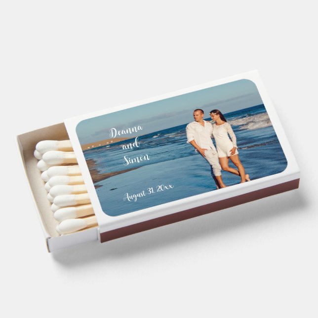 Your Photo Here Personalized Picture and Text Matchboxes (Front Open)