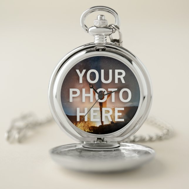 Your Photo Here Pocket Watch (Inside)